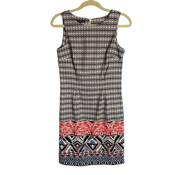 Mario Serrani Italy DressSize 2 Multicolor Sheath Geometric Sleeveless Midi - Picture 1 of 9
